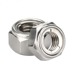 Galvanized hexagon metal insert lock nut grade 6 8 10