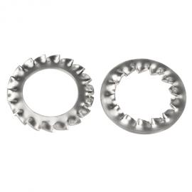 DIN6798 M3 M4 M5 M6 M8 M9 M10 M12 304 Stainless Steel Washers Internal Toothed Gasket Washer Serrated Lock Washer