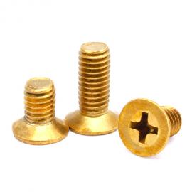 Brass Flat Head Metric Thread Cross Recessed Copper Countersunk Machine Screw