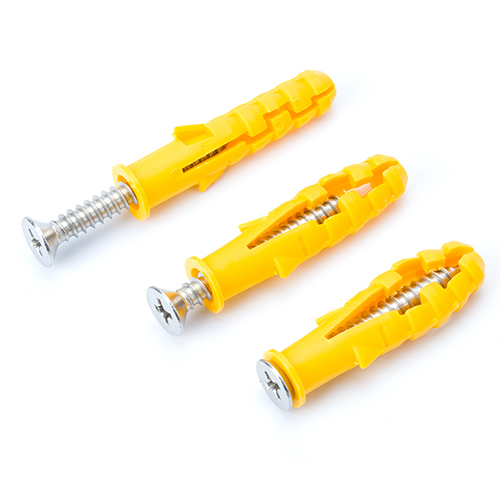 Nylon Expansion Bolt Screw Anchor Plug M6/8/10mm Small Yellow Croaker Plastic Expansion Pipe 